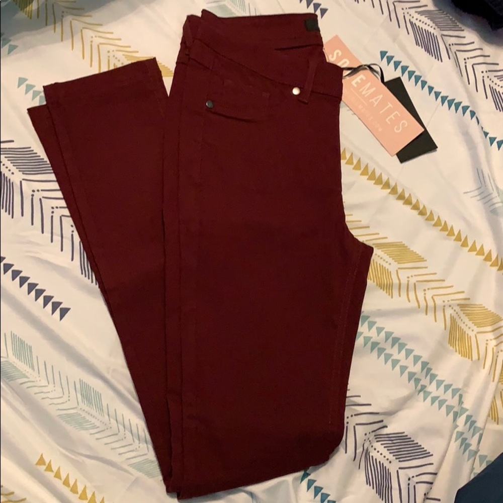 Maroon Jeggings size S NWT